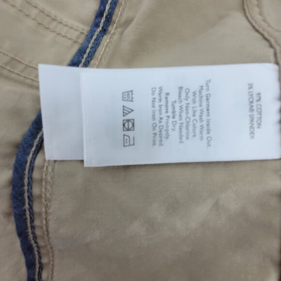 Eddie Bauer Jacket Womens 4 Khaki Legend Wash Blazer Twill Denim Utility Chore - Picture 6 of 13